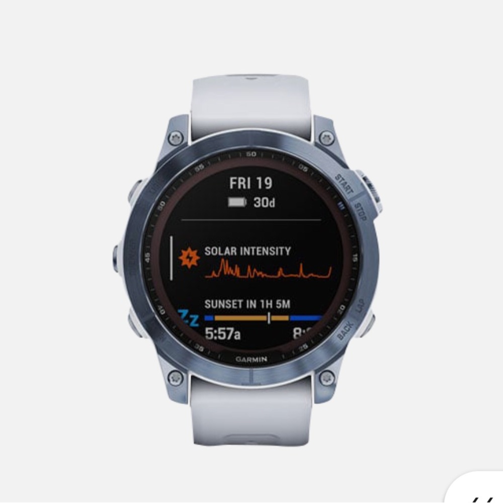 Garmin Fenix 7 Sapphire Solar White Band Adventure GPS Smartwatch - Picture 2 of 11